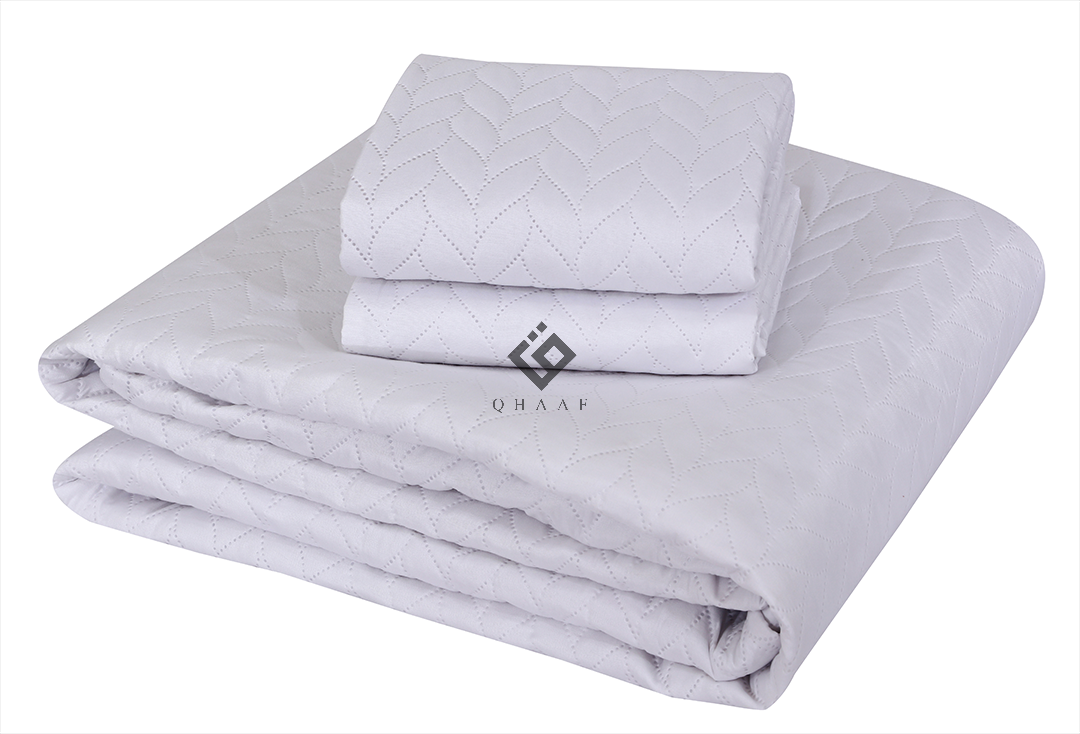 white n.p bedspread set - 3 pcs (premium)