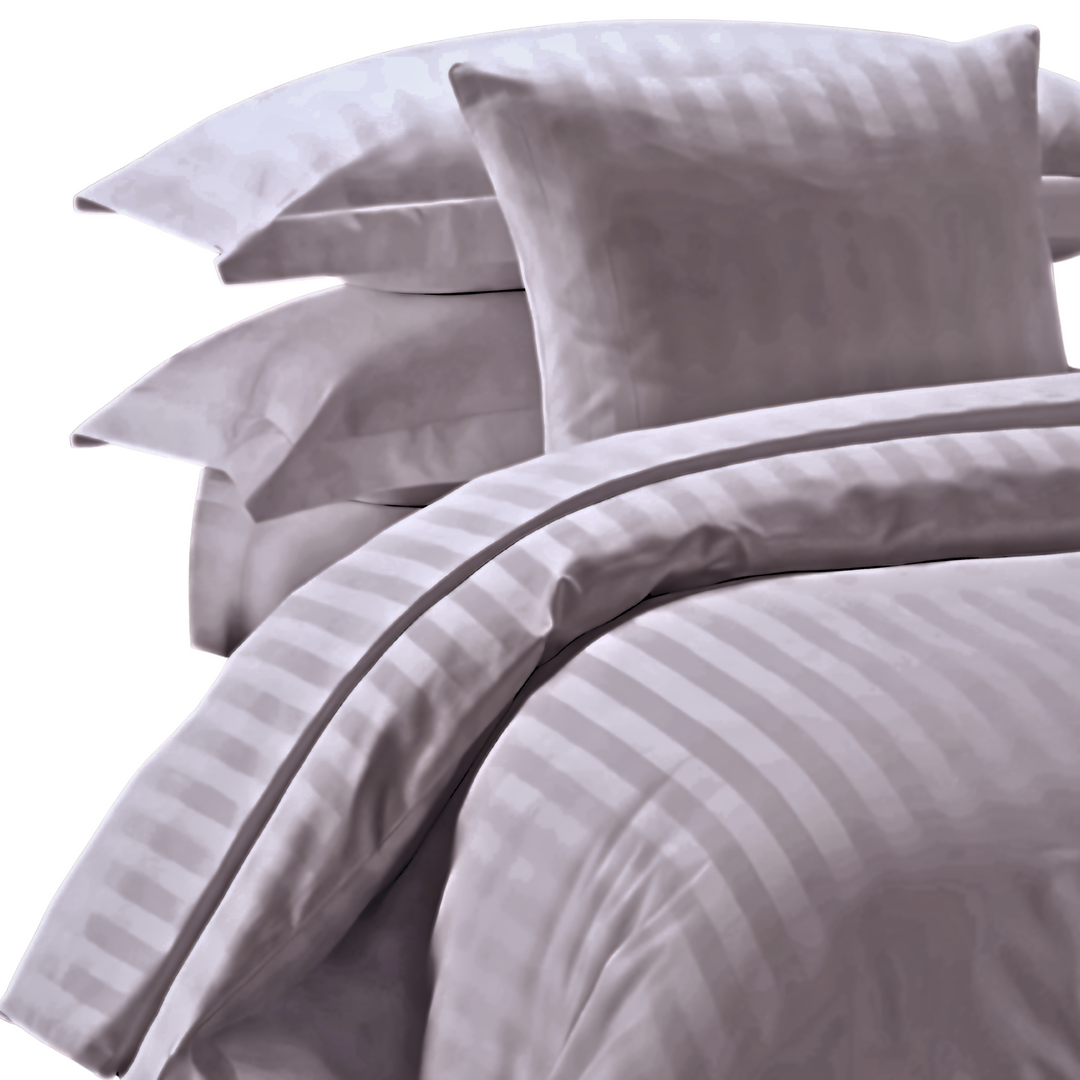 SILVER stripe summer comforter set-8 pcs