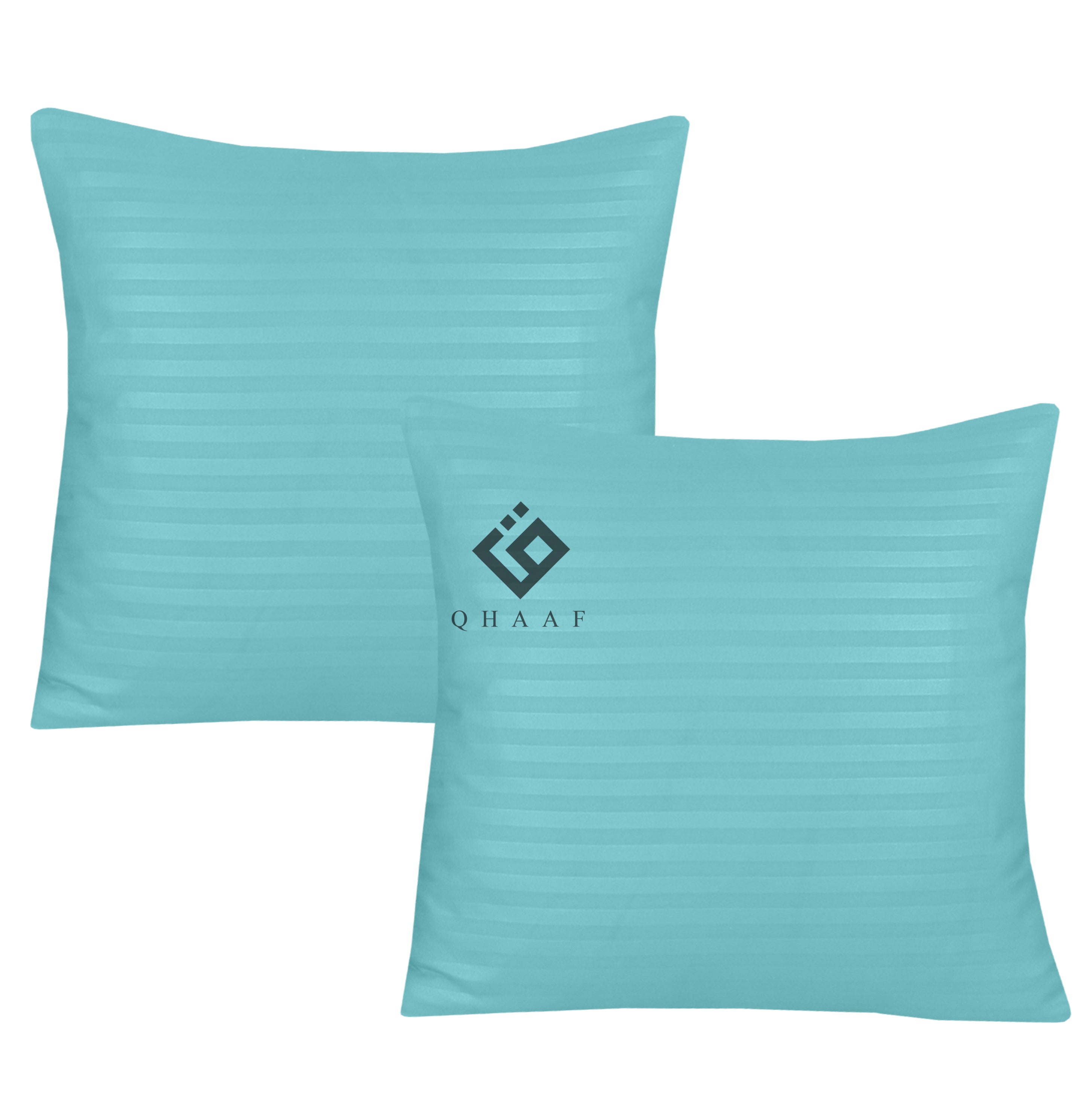 MINT SATIN STRIPE CUSHION COVER (PACK OF 2)